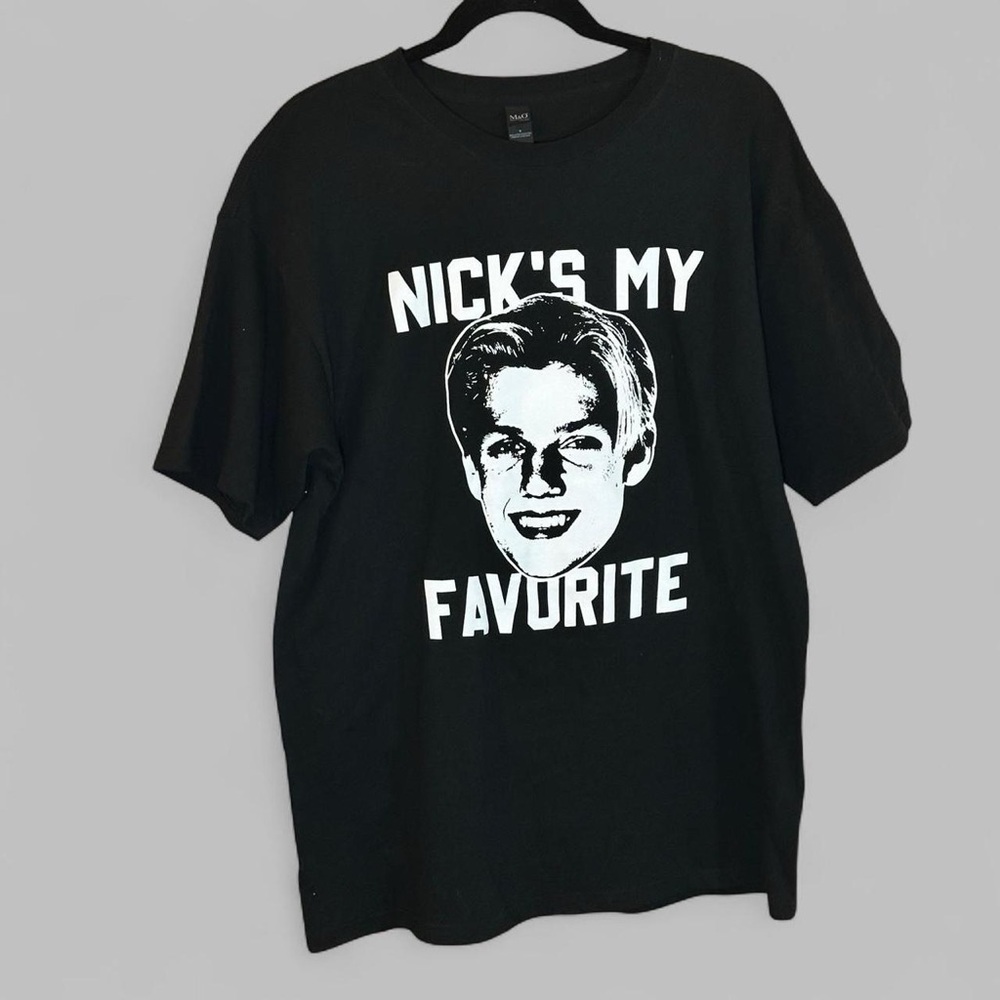 Back Street Boys Nick Carter Black Graphic women’s T-Shirt Large
